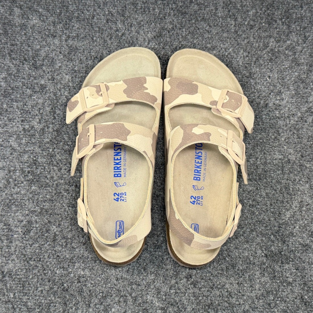 Birkenstock Milano Sandals Mens 9 Desert Soil Grey Taupe Camouflage Soft Footbed - Picture 8 of 11